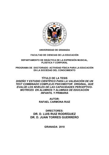 DR. D. LUIS RUIZ RODRÍGUEZ DR. D. JUAN TORRES GUERRERO