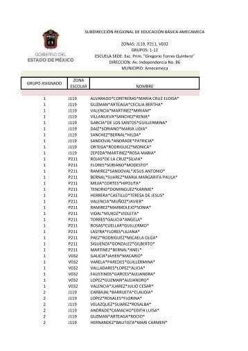 J119, P211, V032 GRUPOS