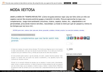 MODA XEITOSA. Articulos sobre moda, belleza, complementos