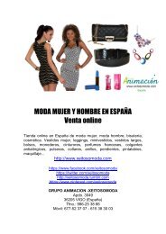 MODA MUJER Y HOMBRE EN ESPAÑA Venta online