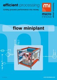 flow miniplant - Microinnova Engineering GmbH