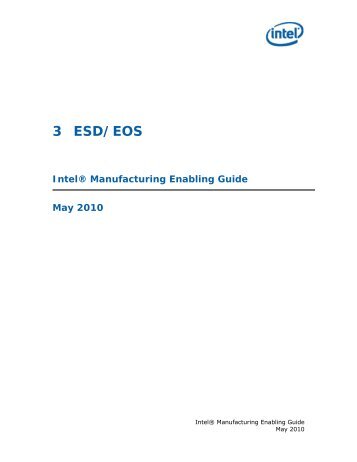 Manufacturing Enabling Guide Chapter 3 ESD/EOS