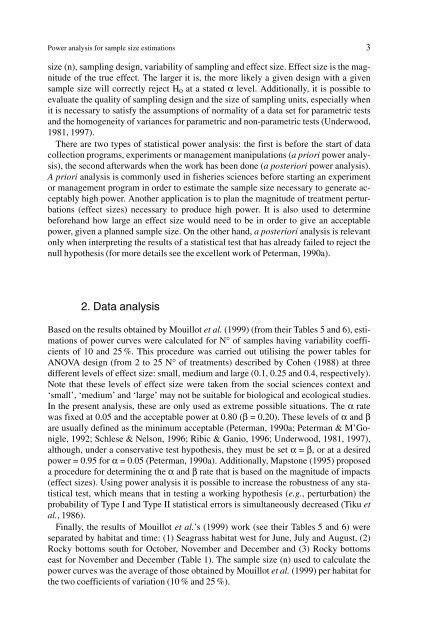 Optimum Sample Size to Detect Perturbation Effects: The ...