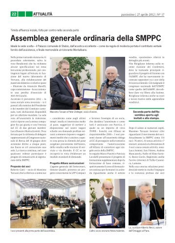 assemblea generale ordinaria della SMPPC