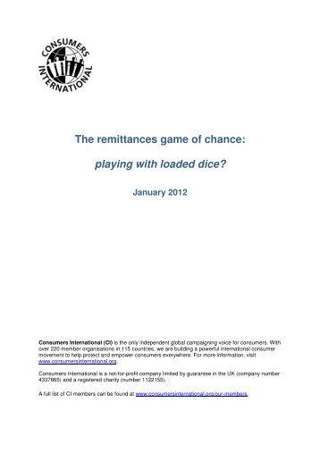 The remittances game of chance: playing with loaded dice? January ...