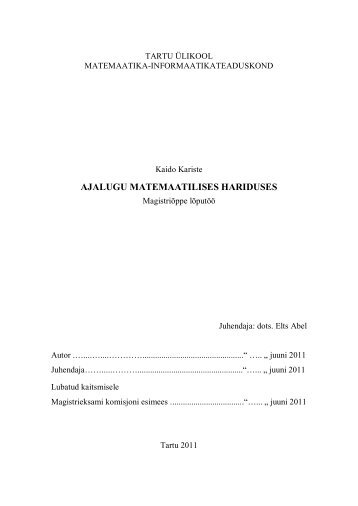 Materjali fail - Matemaatika didaktika