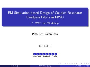 EM-Simulation based Design of Coupled Resonator Bandpass ...