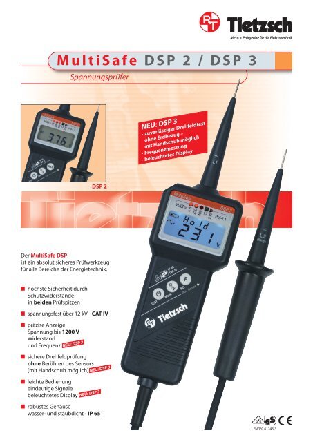 MultiSafe DSP 2 / DSP 3 Spannungsprüfer - bei Tietzsch