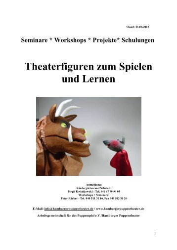 Theaterfiguren zum Spielen und Lernen - Hamburger  Puppentheater