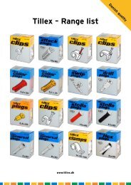 Tillex â Range list - Tucks Fasteners & Fixings