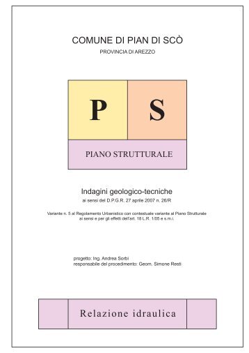 Relazione idraulica - Unione dei Comuni del Pratomagno