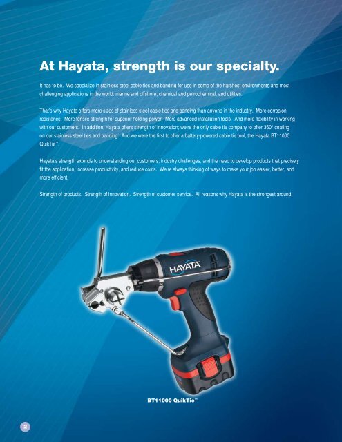 At Hayata, strength is our specialty.