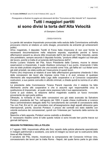 sintesi del libro - Comitato NO TAV - Torino