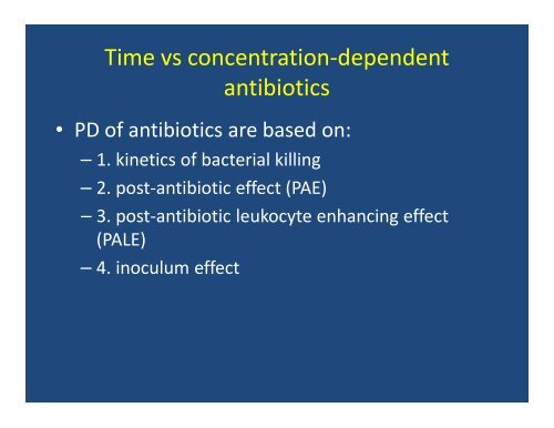 Principles in antimicrobial therapy - Pediatric Infectious Disease ...