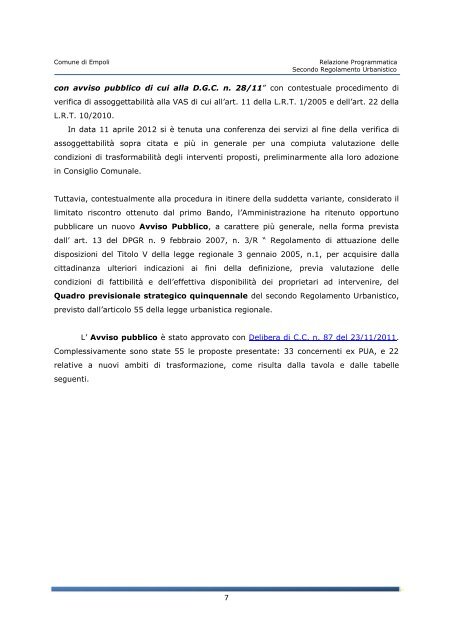 Relazione Programmatica - Unione dei Comuni del Pratomagno