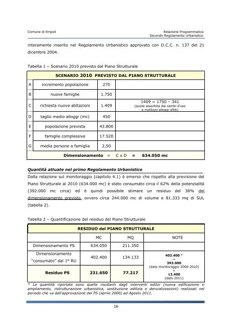 Relazione Programmatica - Unione dei Comuni del Pratomagno