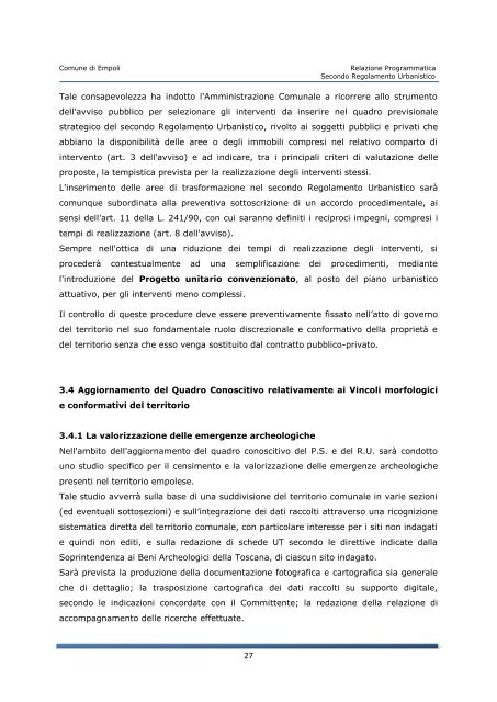 Relazione Programmatica - Unione dei Comuni del Pratomagno