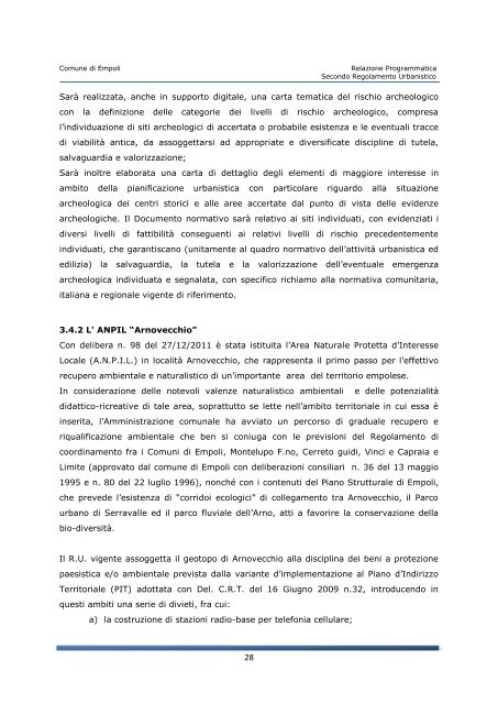 Relazione Programmatica - Unione dei Comuni del Pratomagno