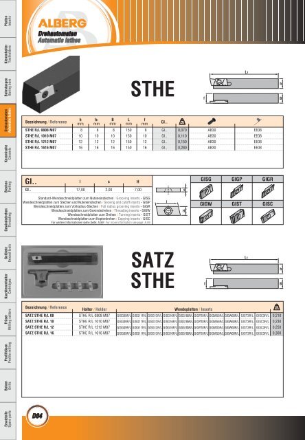 Wendeschneidplatten / Inserts