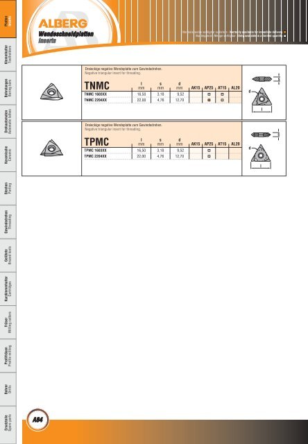 Wendeschneidplatten / Inserts