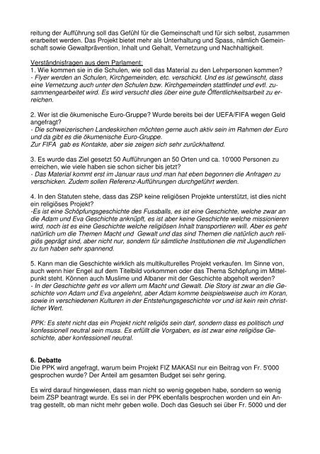 Protokoll drittes ZÃ¼rcher Spendenparlament vom 22.11.07