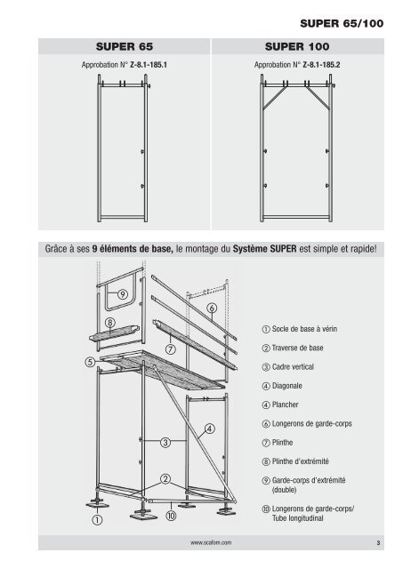 Liste de produits - Scafom