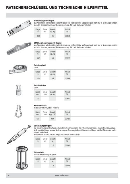 Produktliste - Scafom