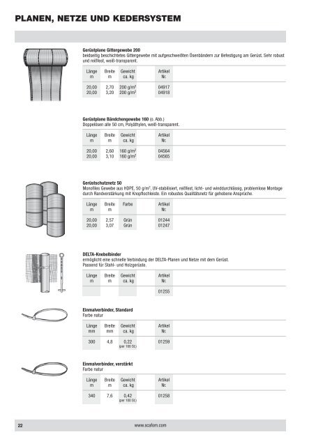 Produktliste - Scafom