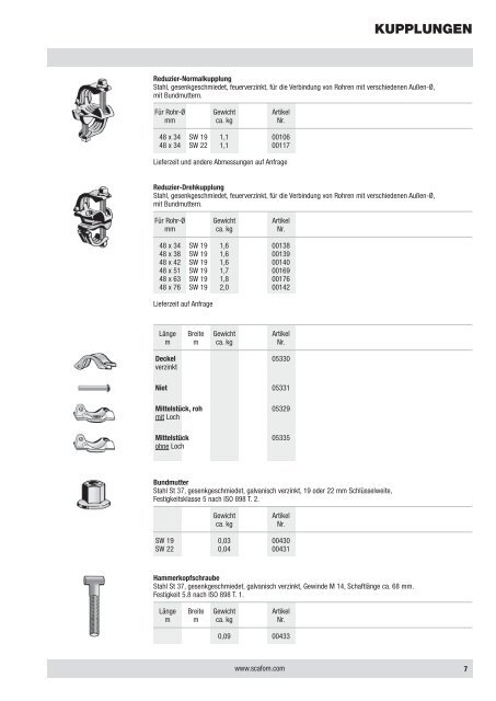 Produktliste - Scafom