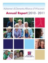 Annual Report 2010 - 2011 - Alzheimer's & Dementia Alliance of ...