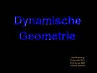 Dynamische Geometrie - UniversitÃ¤t Wien