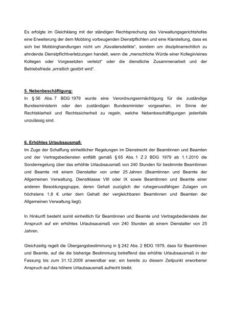 2. Dienstrechts-Novelle 2009 - zaverwaltung.at