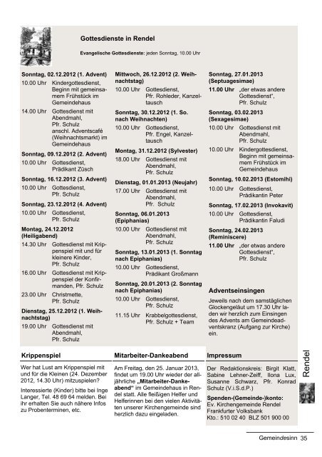 Gemeindebrief der evangelischen Kirchengemeinden Burg ...