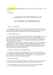 A ALQUIMIA DO ADN MOLECULAR «O CANCRO» DE GEORGE ...