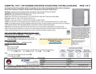 SUBMITTAL: FD2 SERIES 2 HR FIRE-RATED ACCESS PANEL ...