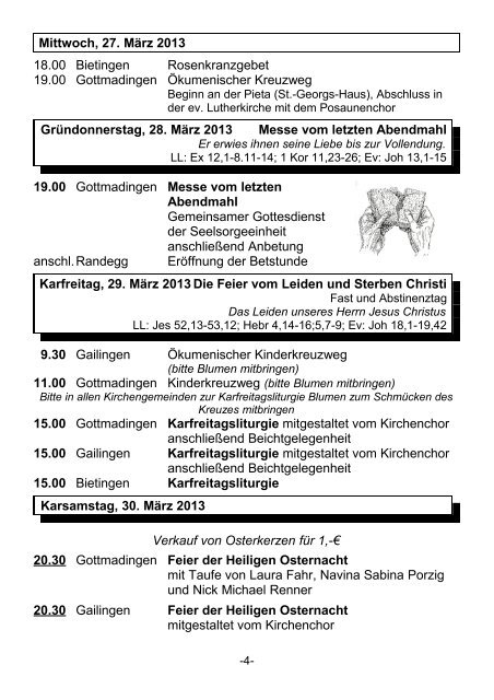 Nr. 4 / 69. Jahrgang 23.03.2013 bis 21.04.2013 - Seelsorgeeinheit ...