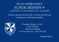 SCHOLARSHIPS + - Dominican Academy