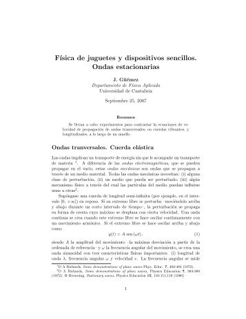 Ondas Estacionarias (pdf) - Loreto-Unican - Universidad de Cantabria