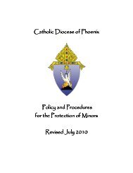 Catholic Diocese of Phoenix Policy and Procedures Policy and ...