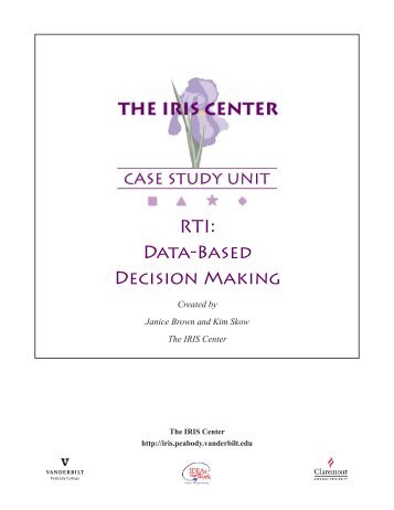 RTI: Data-Based Decision Making - The IRIS  Center - Vanderbilt ...