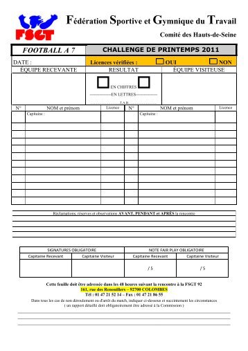 feuille de match fft