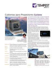 Cubiertas para Proyectores Cyclone - Tempest Lighting, Inc.