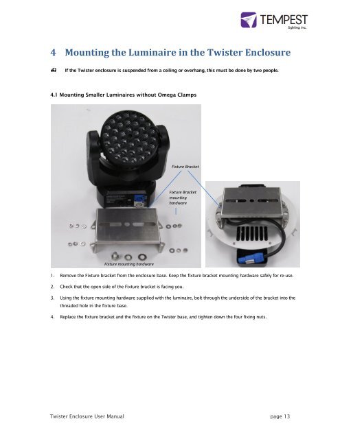 Twister Manual.pdf - Tempest Lighting, Inc.