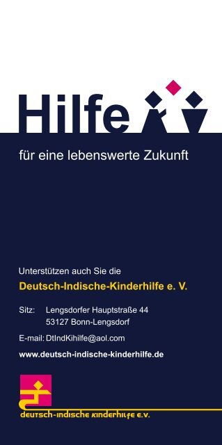 Flyer Stolberg Pdf Deutsch Indische Kinderhilfe