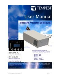 Blizzard Manual - Tempest Lighting, Inc.