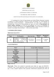 Edital do curso de EspecializaÃ§Ã£o em GestÃ£o PÃºblica ... - cead - UFF