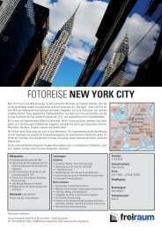 FOTOREISE NEW YORK CITY - Freiraum Fotografie