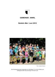 GEMEINDE ANWIL Bulletin Mai / Juni 2012