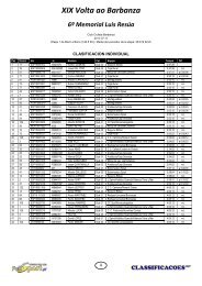 ClassificaÃ§Ãµes XIX Volta ao Barbanza - Jose Touceda Abelleira