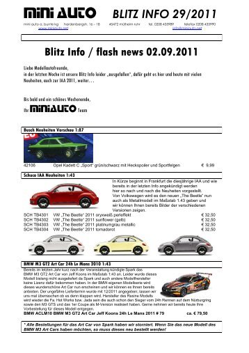 Blitz Info 29 2011 - miniauto Andreas Bunte KG